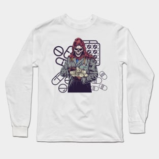 Dr. Grim Reaper Feelgood Pharmacist Long Sleeve T-Shirt